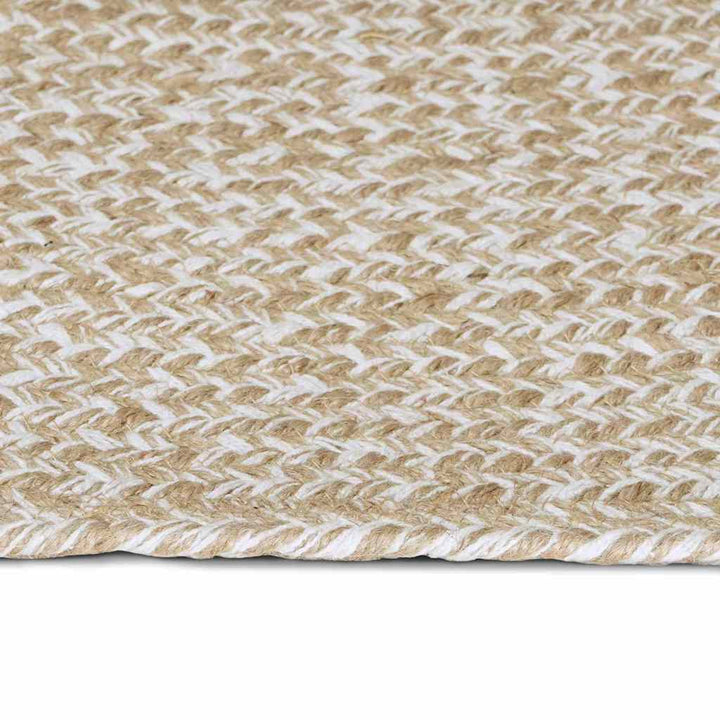 Områdetæpper Natur og hvid 80 x 400 cm Jute