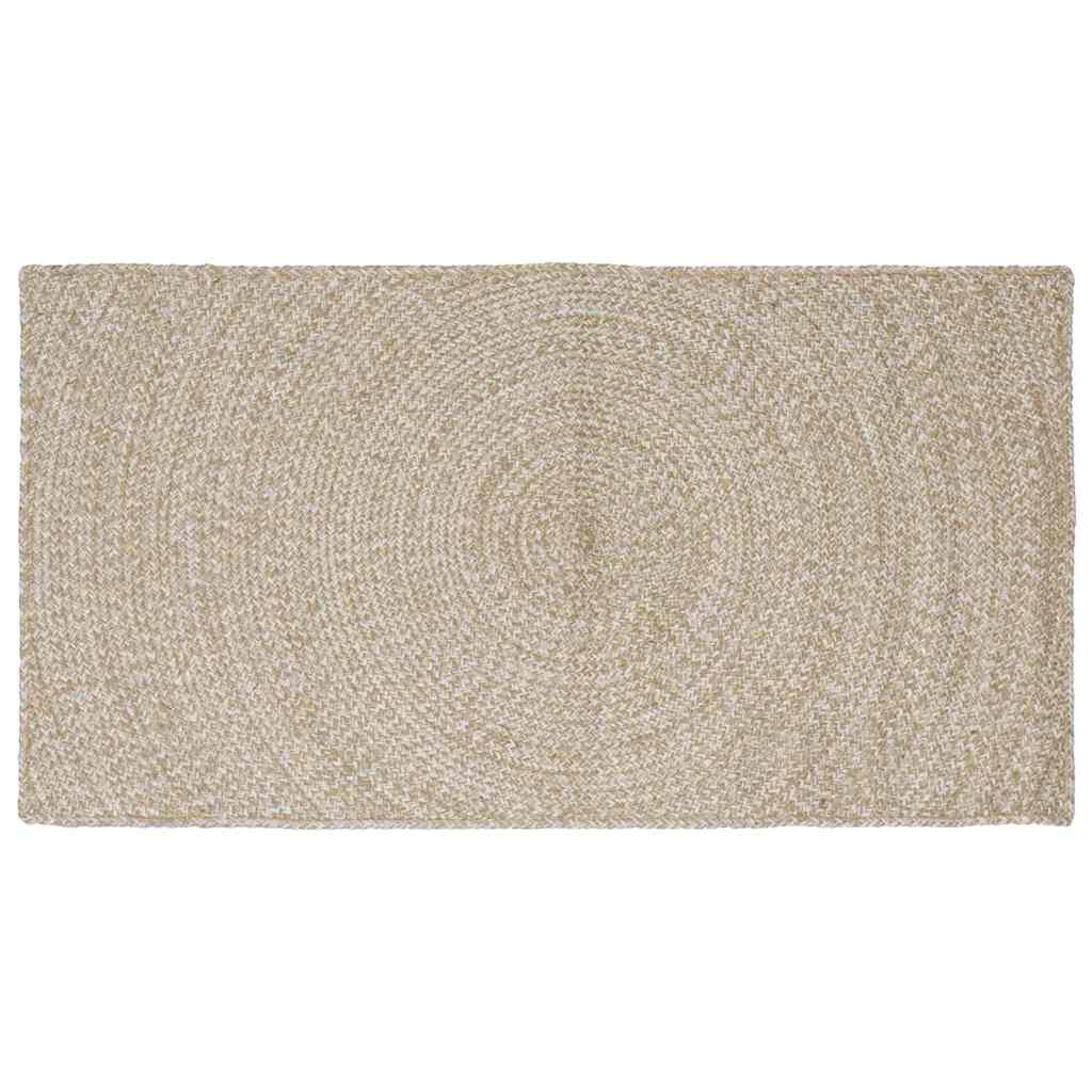 Område tæppe Natur og hvid 100 x 200 cm Jute