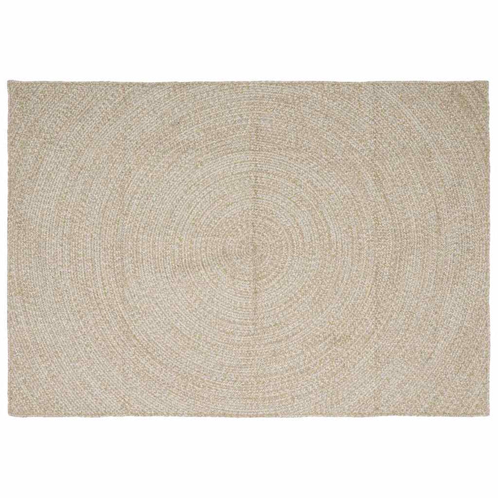 Områdetæpper Natur og hvid 160 x 230 cm Jute