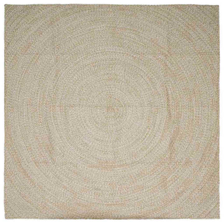 Områdetæpper Natur og hvid 200 x 200 cm Jute