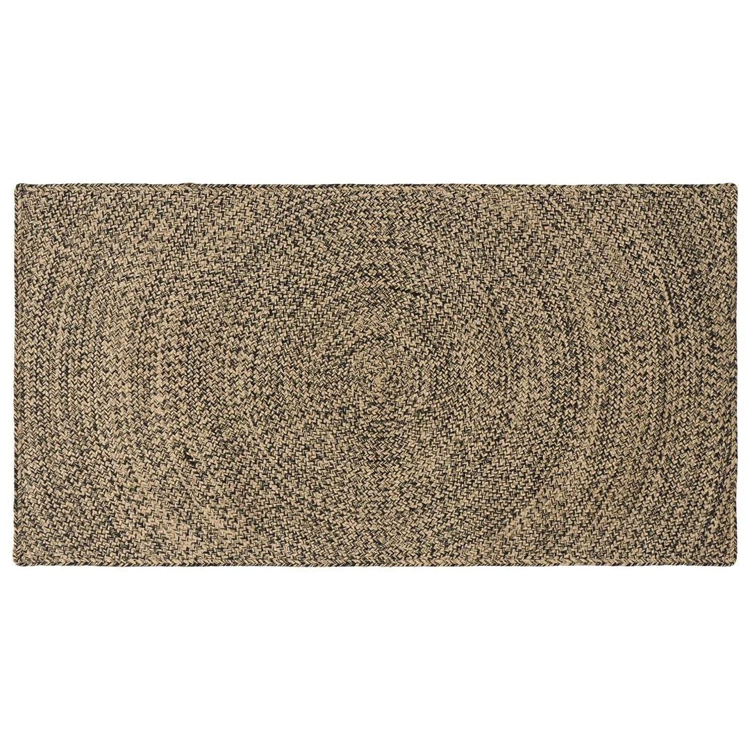 Områdetæpper Naturfarvet og sort 60 x 110 cm Jute