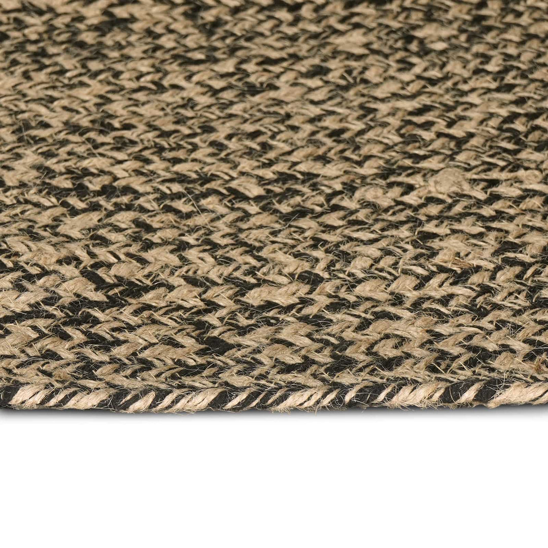 Områdetæpper Naturfarvet og sort 60 x 400 cm Jute