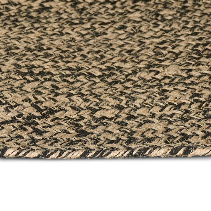 Områdetæpper Naturfarvet og sort 80 x 200 cm Jute
