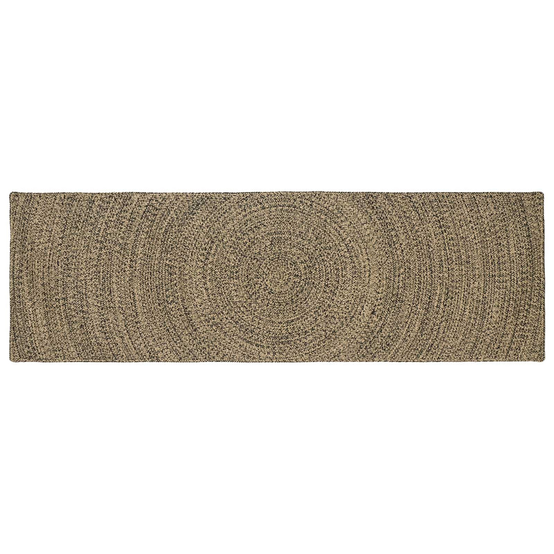 Områdetæpper Naturfarvet og sort 80 x 200 cm Jute