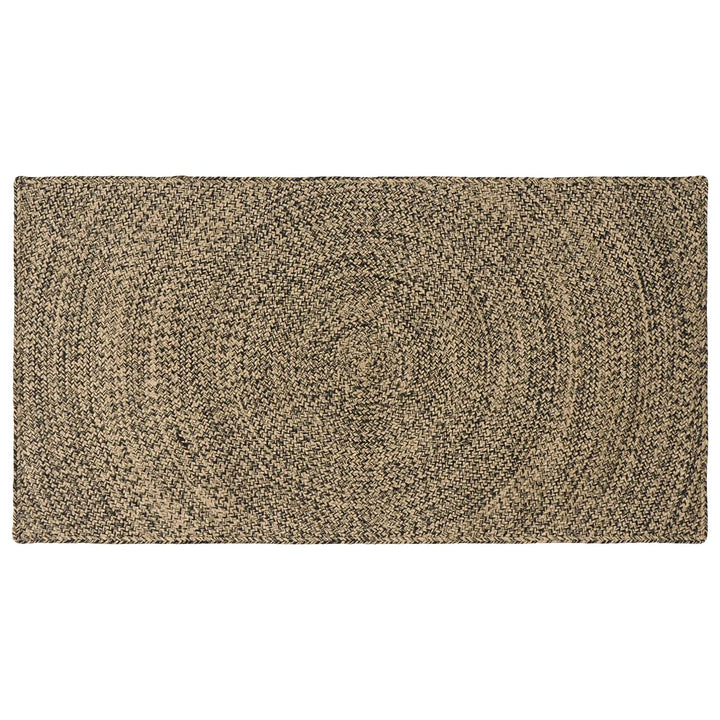 Områdetæpper Naturfarvet og sort 100 x 200 cm Jute