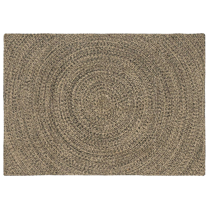 Områdetæpper Naturfarvet og sort 140 x 200 cm Jute