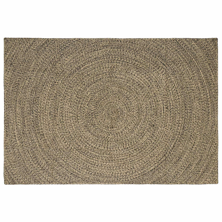 Områdetæpper Naturfarvet og sort 240 x 340 cm Jute