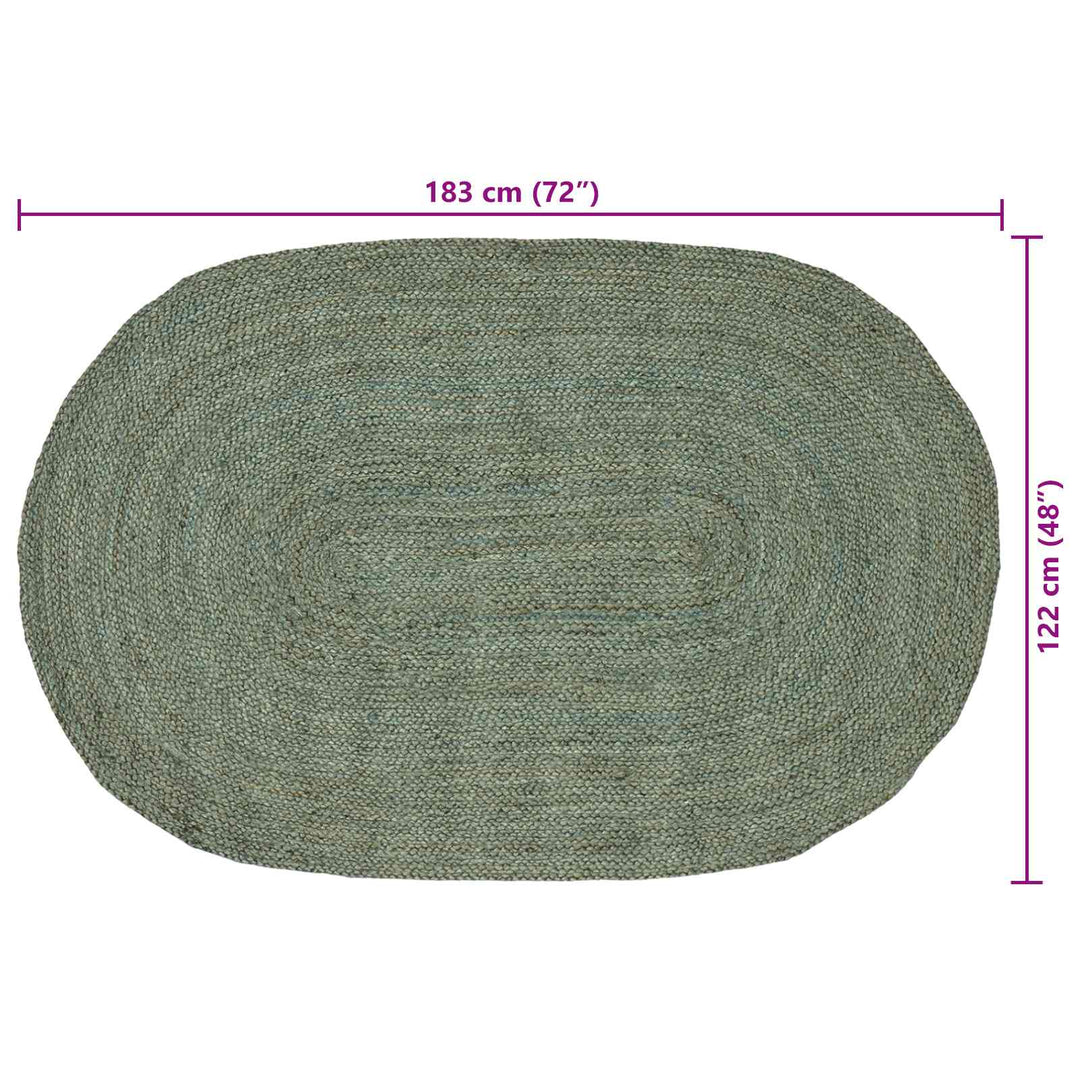 Områdetæpper Olivengrøn 122 x 183 cm Jute