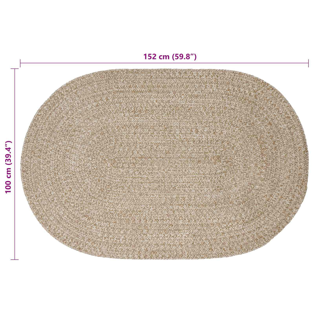 Områdetæpper Hvid 100 x 152 cm Jute