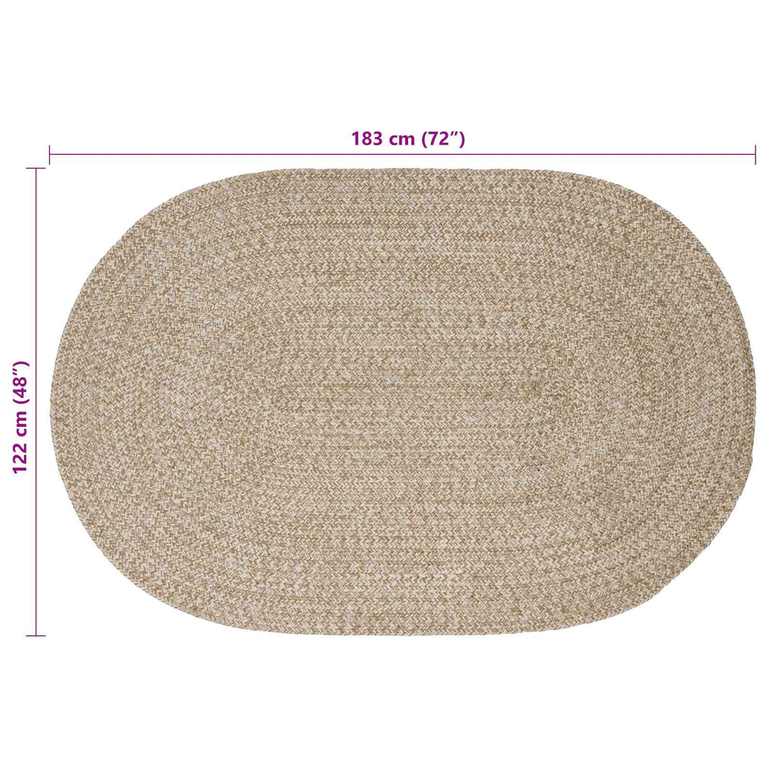 Områdetæpper Hvid 122 x 183 cm Jute