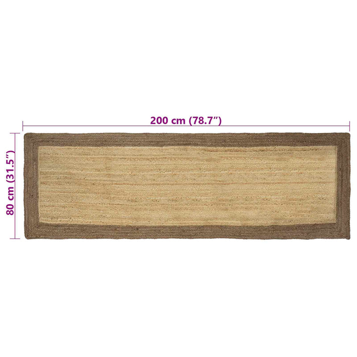Områdetæpper Grå 80 x 200 cm Jute