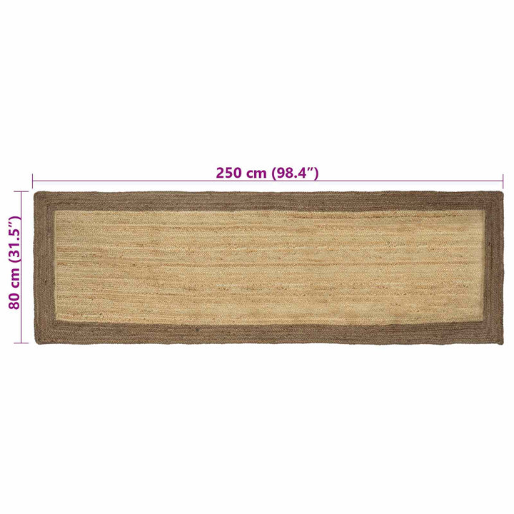 Områdetæpper Grå 80 x 250 cm Jute