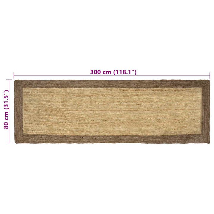 Områdetæpper Grå 80 x 300 cm Jute