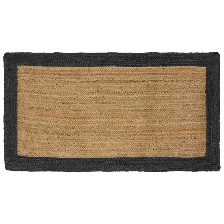 Områdetæpper Mørkegrå 80 x 150 cm Jute