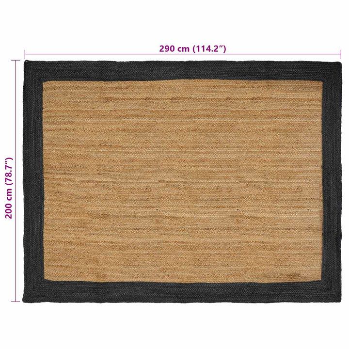 Områdetæpper Mørkegrå 200 x 290 cm Jute