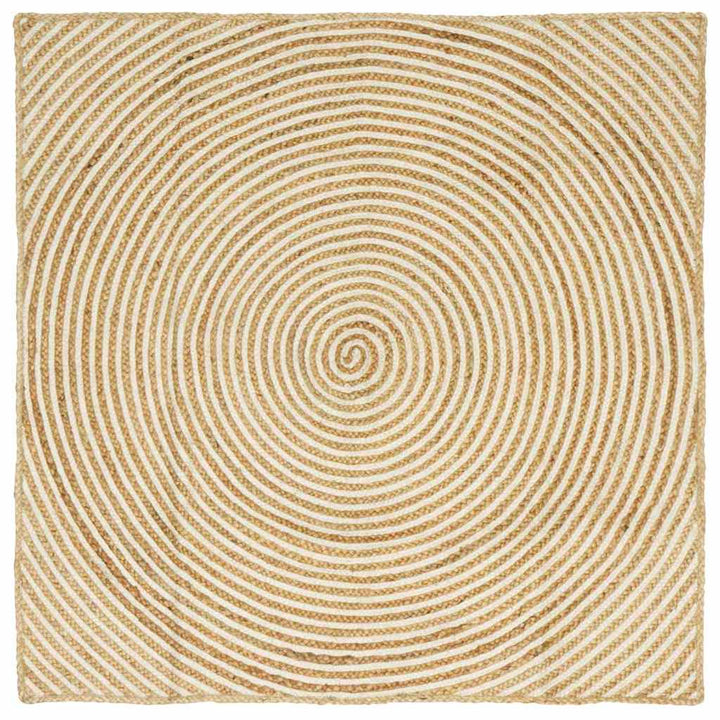 Områdetæpper Hvid 120 x 120 cm Jute