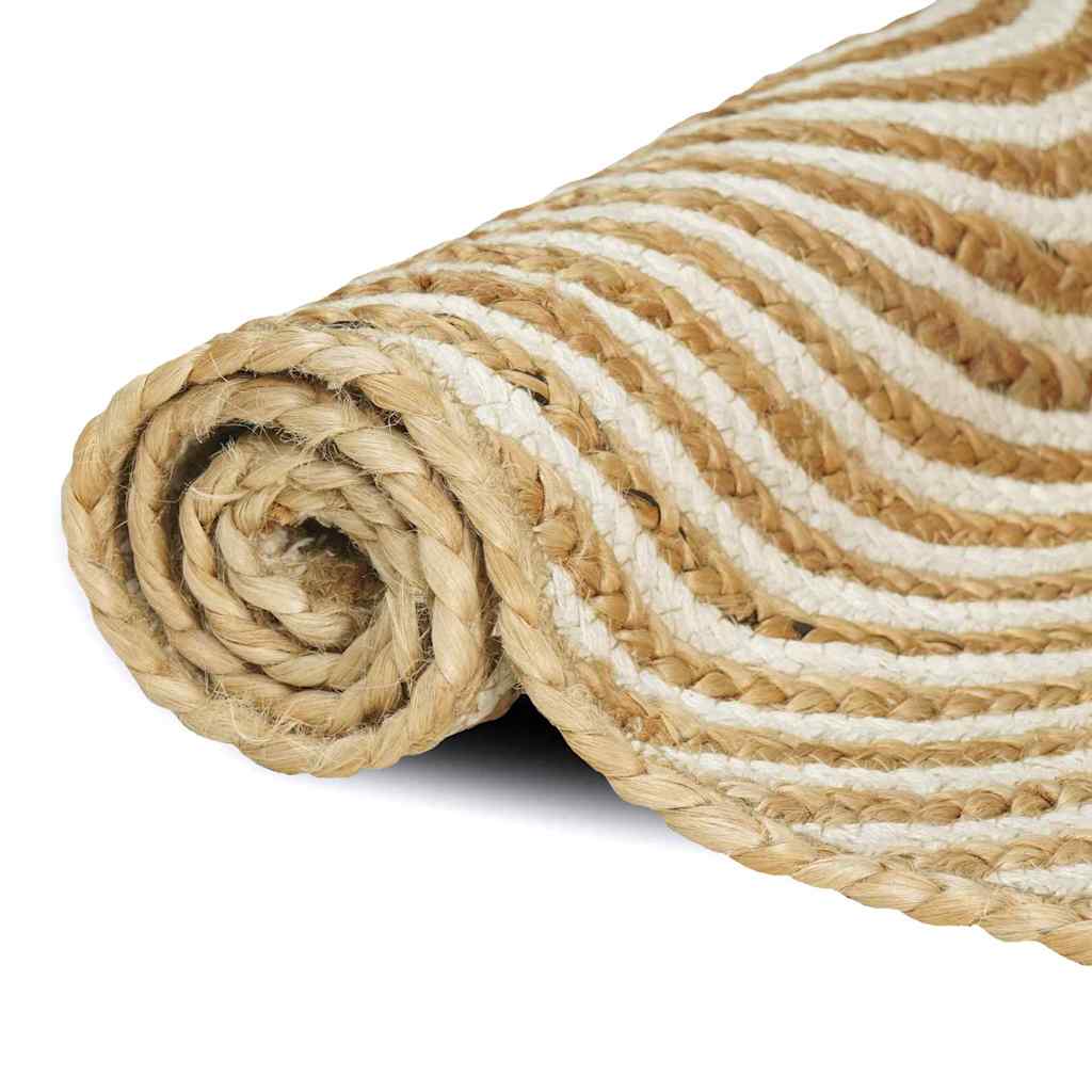 Områdetæpper Hvid 160 x 160 cm Jute