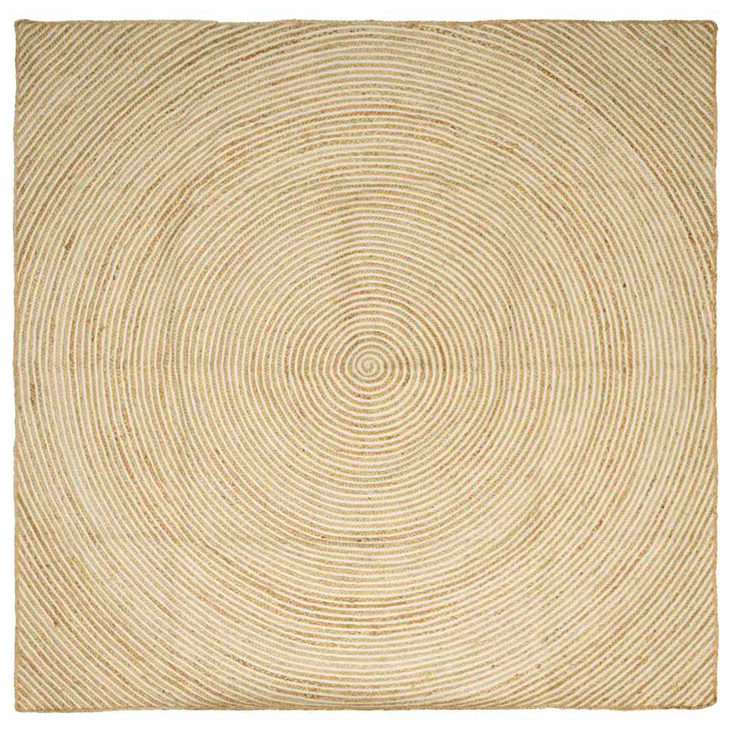 Områdetæpper Hvid 300 x 300 cm Jute