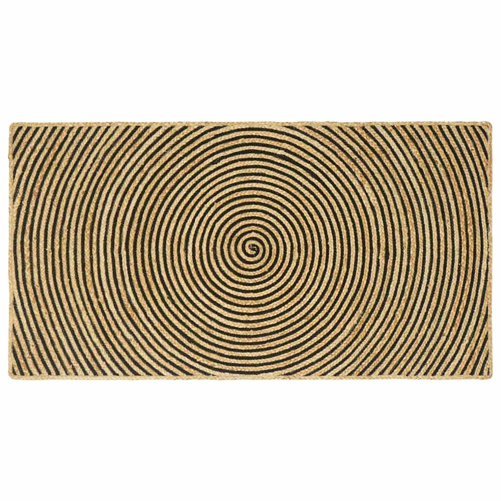 Område tæppe Sort 80 x 150 cm Jute