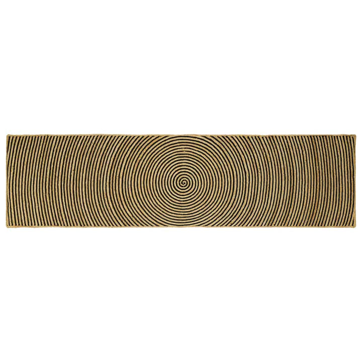Områdetæpper Sort 80 x 300 cm Jute