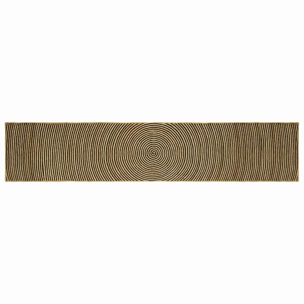 Områdetæpper Sort 80 x 400 cm Jute