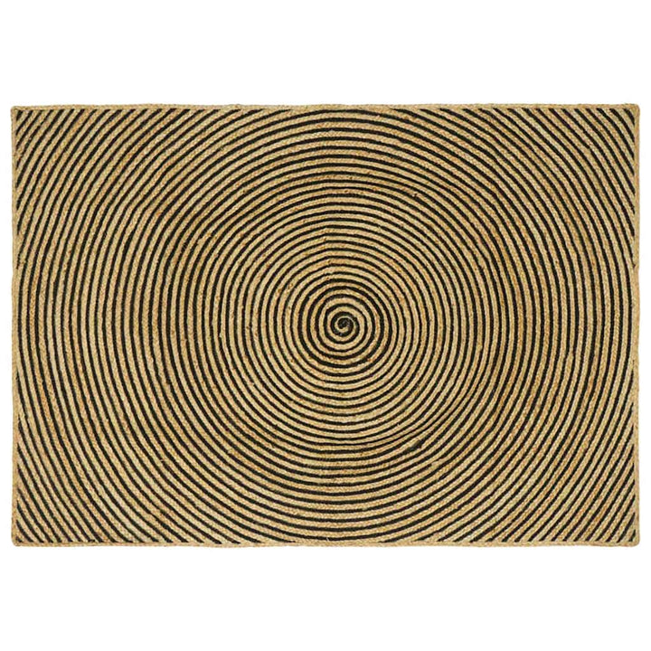 Områdetæpper Sort 120 x 170 cm Jute