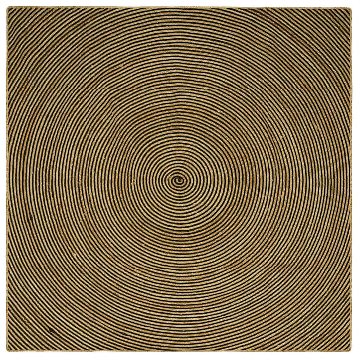 Områdetæpper Sort 240 x 240 cm Jute