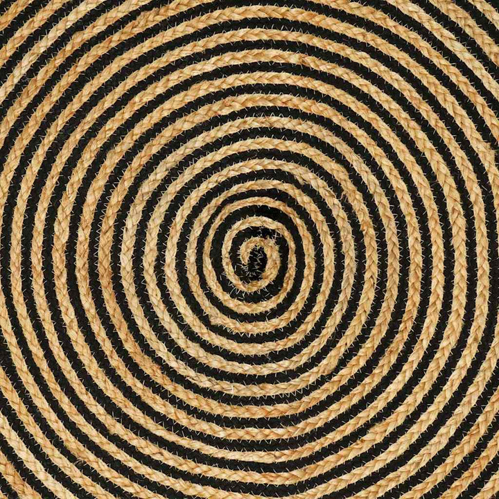 Områdetæpper Sort 240 x 240 cm Jute