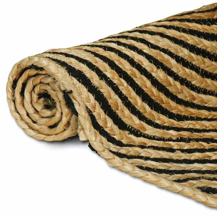 Områdetæpper Sort 300 x 300 cm Jute