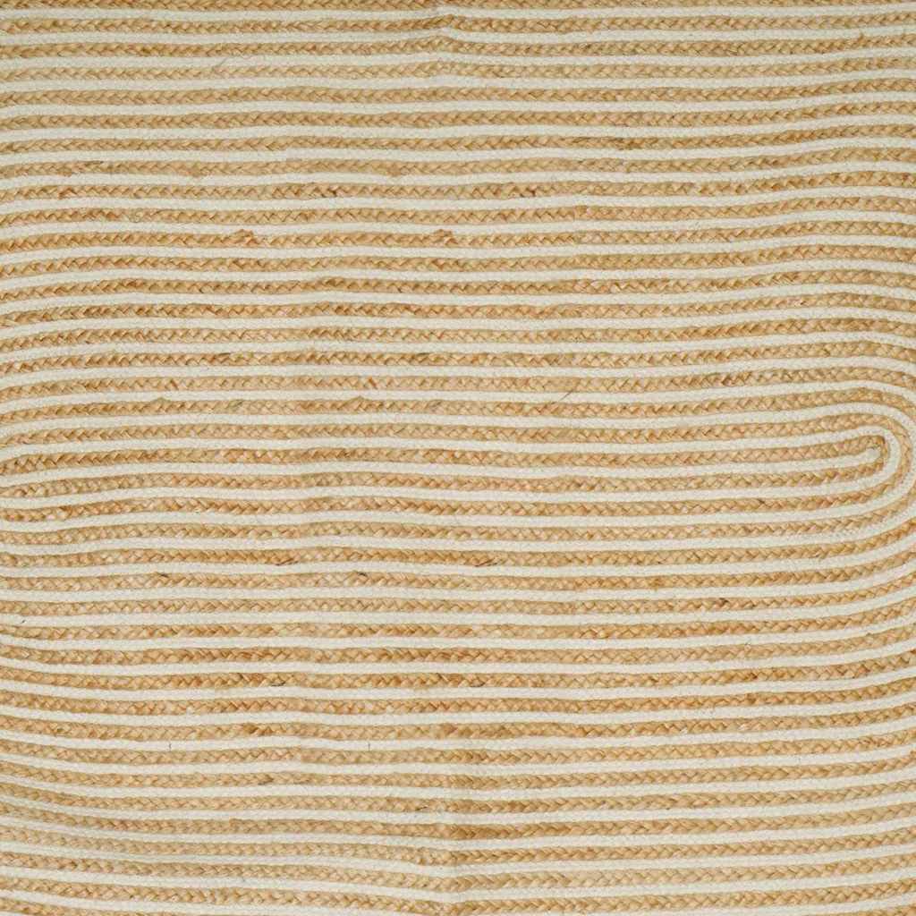 Områdetæpper Natur og hvid 100 x 152 cm Jute