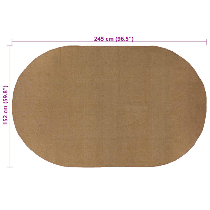 Områdetæpper Naturfarvet 152 x 245 cm Jute