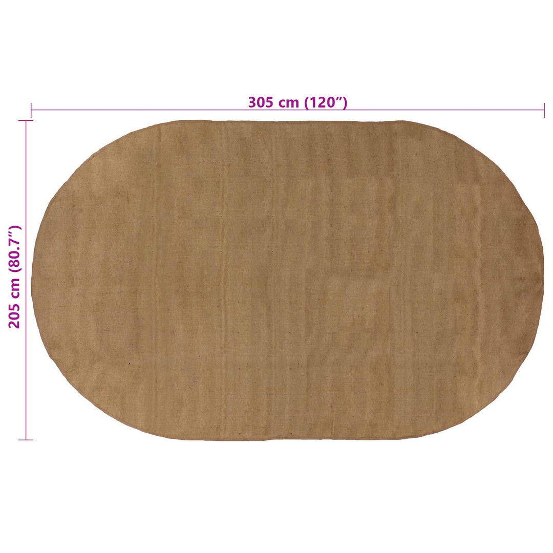 Områdetæpper Naturfarvet 205 x 305 cm Jute