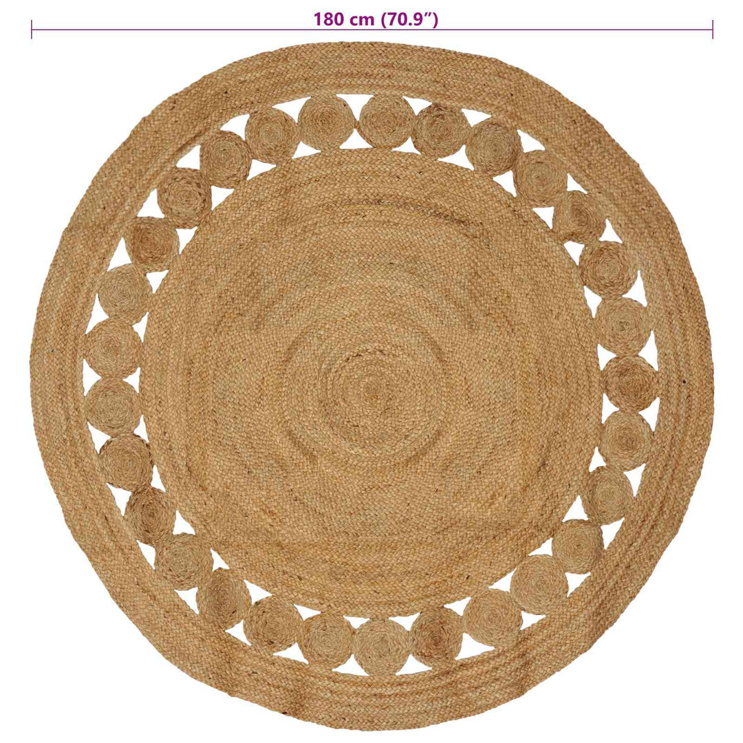 Områdetæpper Naturfarvet Ø 180 cm Jute