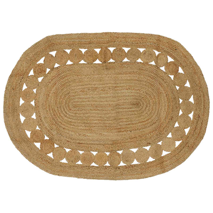 Områdetæpper Naturfarvet 122 x 183 cm Jute