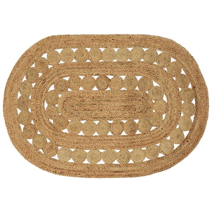 Områdetæpper Naturfarvet 100 x 152 cm Jute