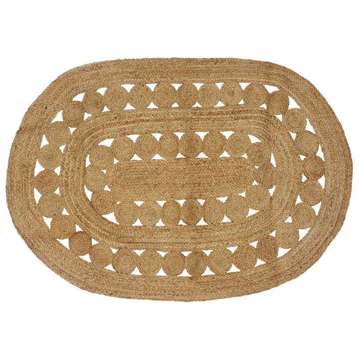 Områdetæpper Naturfarvet 122 x 183 cm Jute