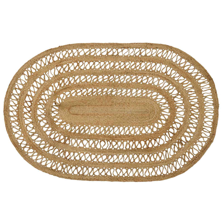 Områdetæpper Naturfarvet 122 x 183 cm Jute