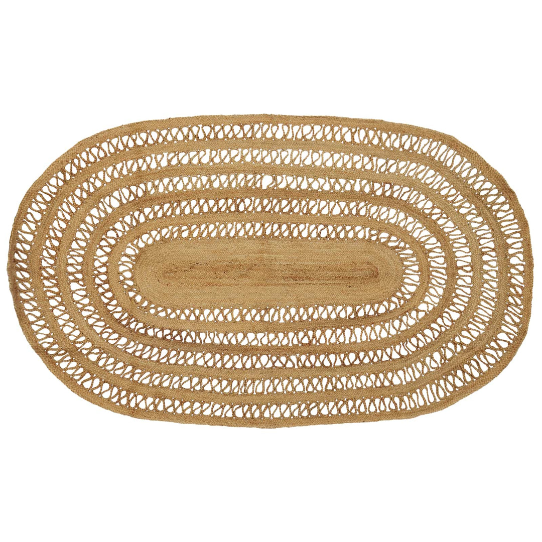 Områdetæpper Naturfarvet 205 x 305 cm Jute