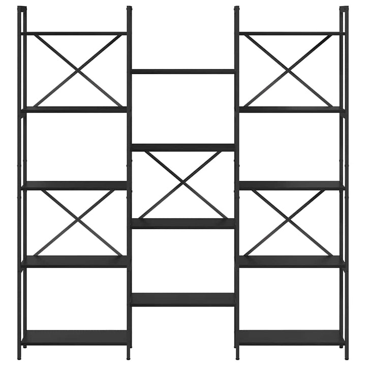 Bogreol 156 x 25 x 167 cm Konstrueret træ Sort eg