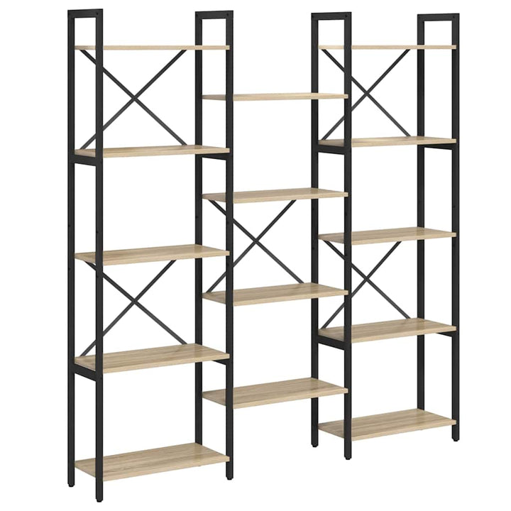 Bogreol 156 x 25 x 167 cm Konstrueret træ Sonoma eg