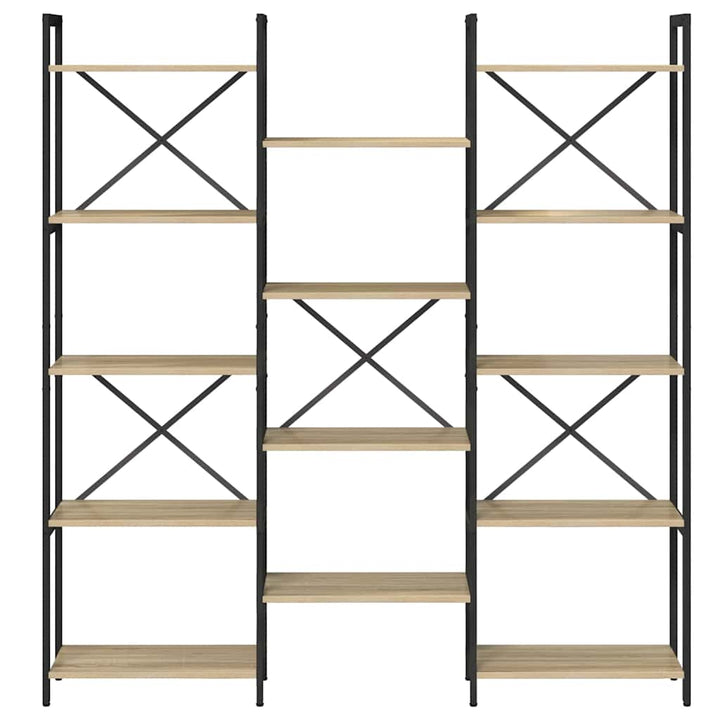 Bogreol 156 x 25 x 167 cm Konstrueret træ Sonoma eg