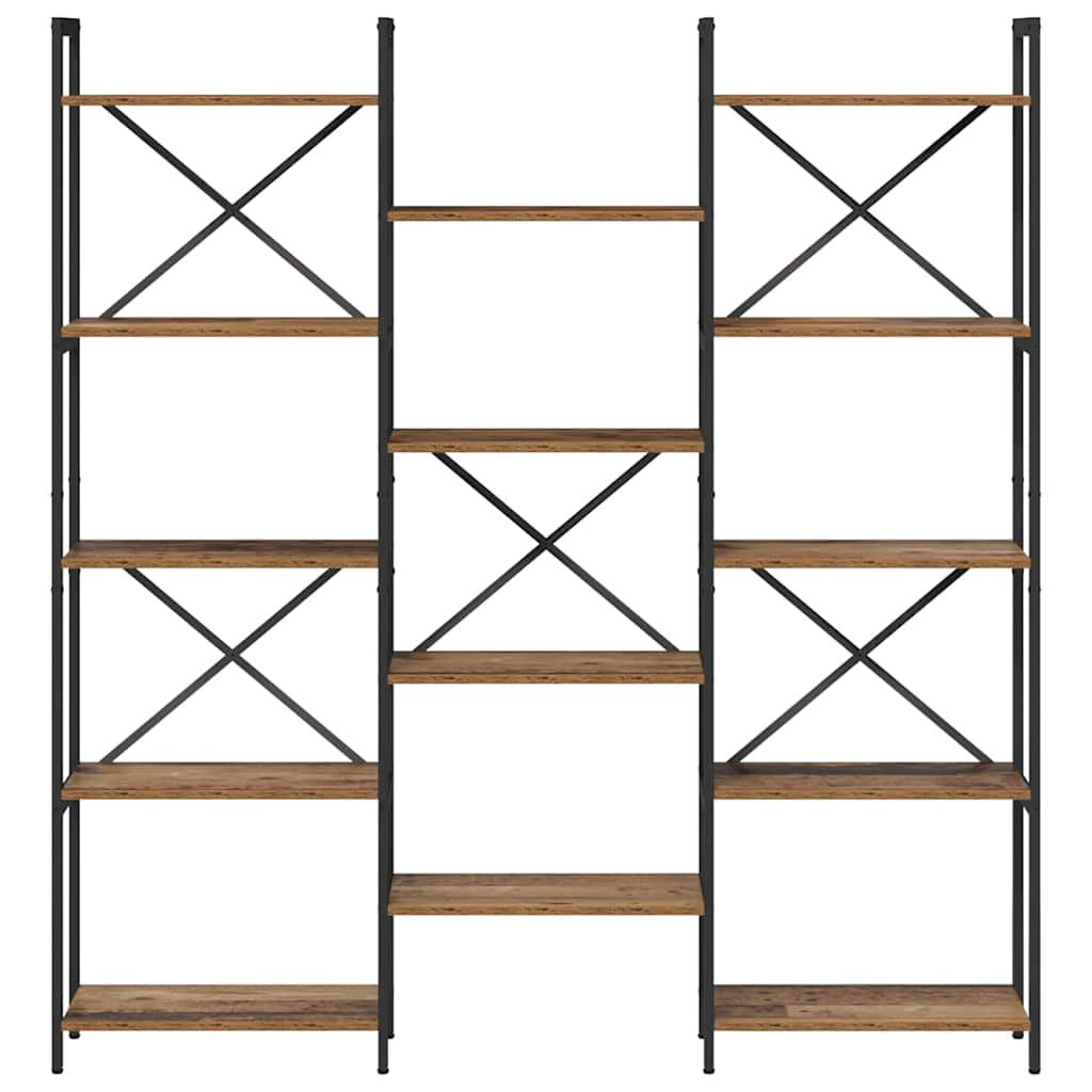 Bogreol 156 x 25 x 167 cm Konstrueret træ Gammelt træ