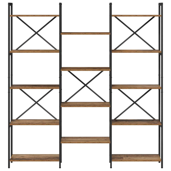 Bogreol 156 x 25 x 167 cm Konstrueret træ Gammelt træ