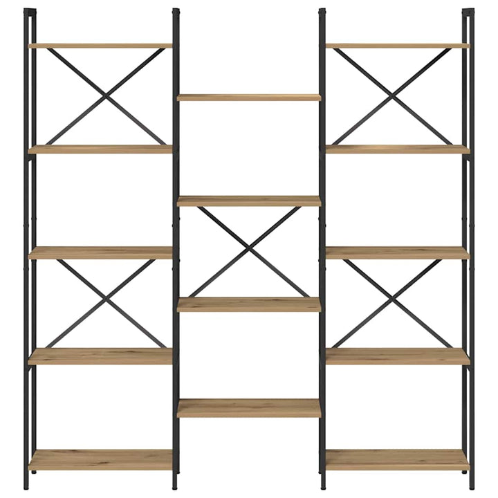 Bogreol 156 x 25 x 167 cm Konstrueret træ Artisan Egetræ