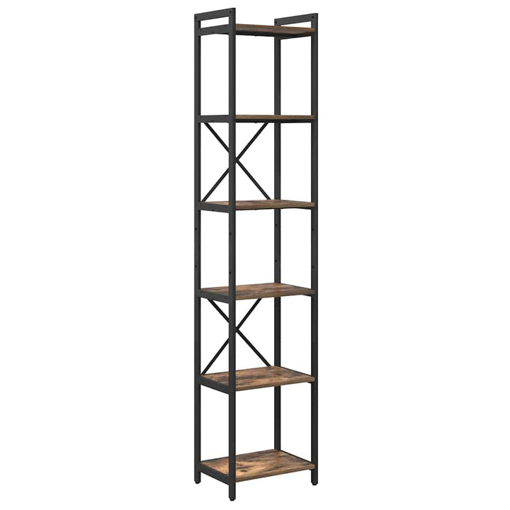 Bogreol Røget eg 40 x 30 x 189,5 cm Konstrueret træ