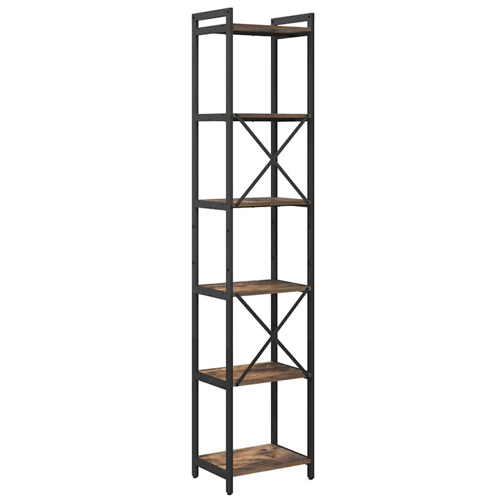 Bogreol Røget eg 40 x 30 x 189,5 cm Konstrueret træ