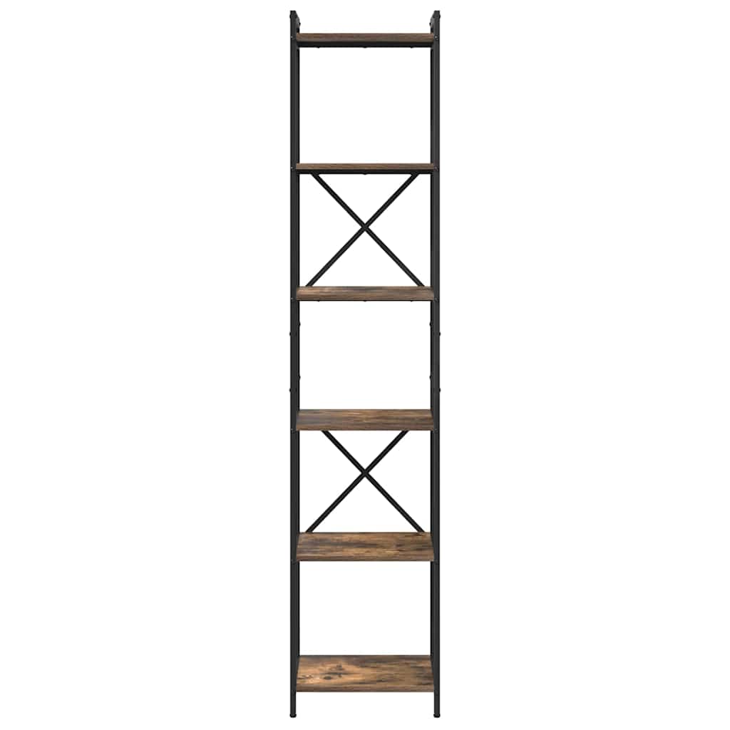 Bogreol Røget eg 40 x 30 x 189,5 cm Konstrueret træ