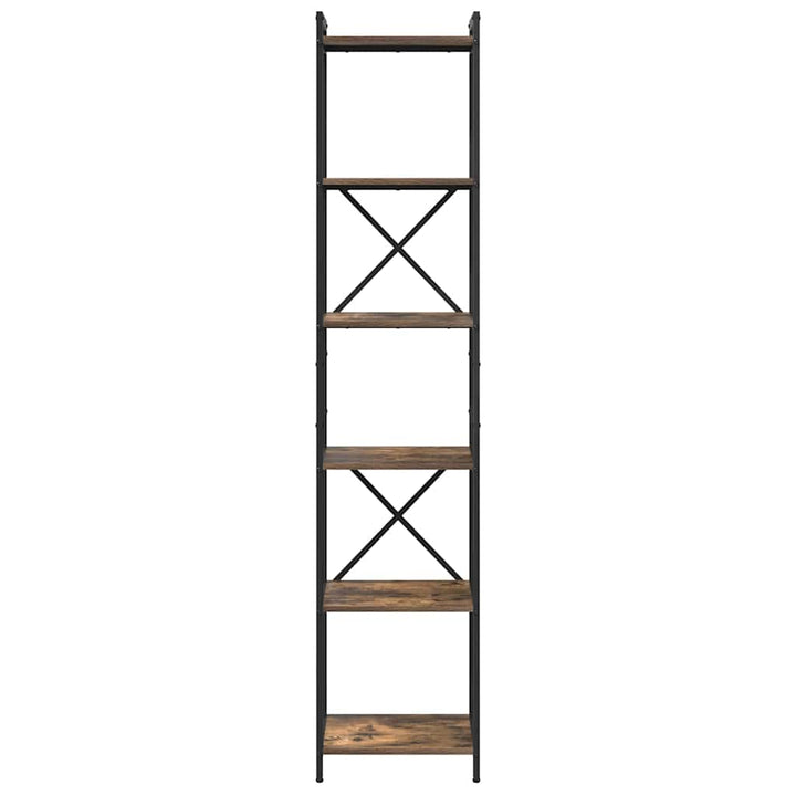 Bogreol Røget eg 40 x 30 x 189,5 cm Konstrueret træ