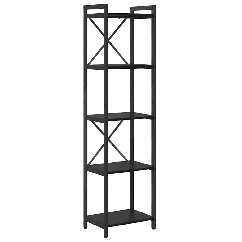 Bogreol Sort eg 40 x 30 x 155 cm Konstrueret træ