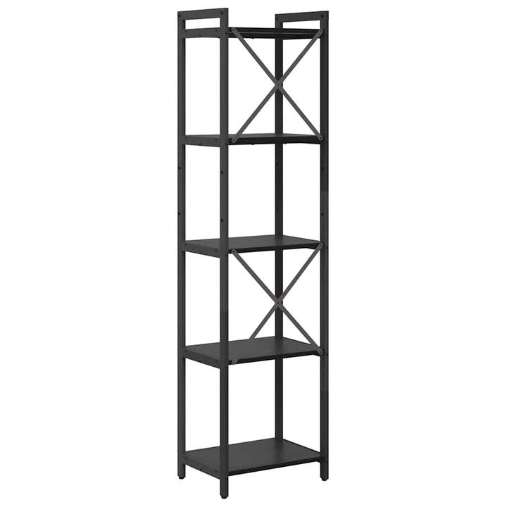 Bogreol Sort eg 40 x 30 x 155 cm Konstrueret træ